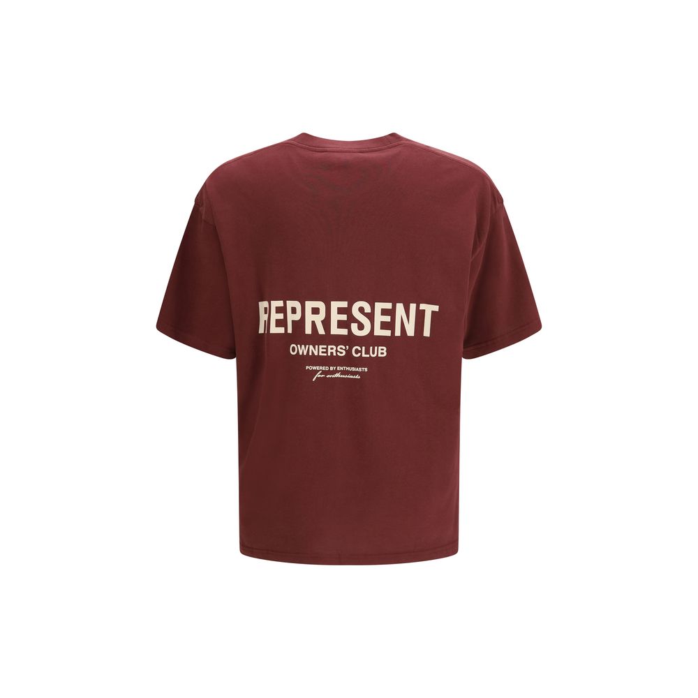 Represent Bordeaux Cotton T-Shirt - Modern Minimalist Design
