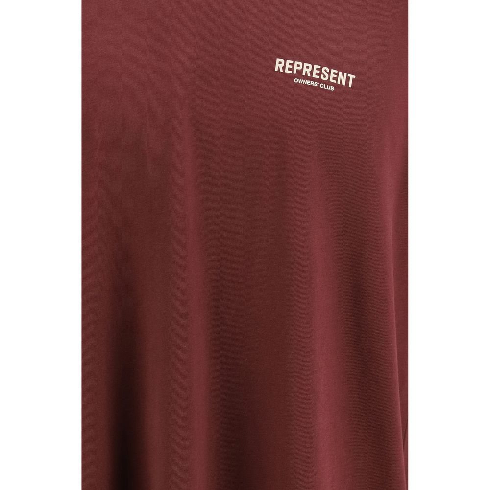 Represent Bordeaux Cotton T-Shirt - Modern Minimalist Design