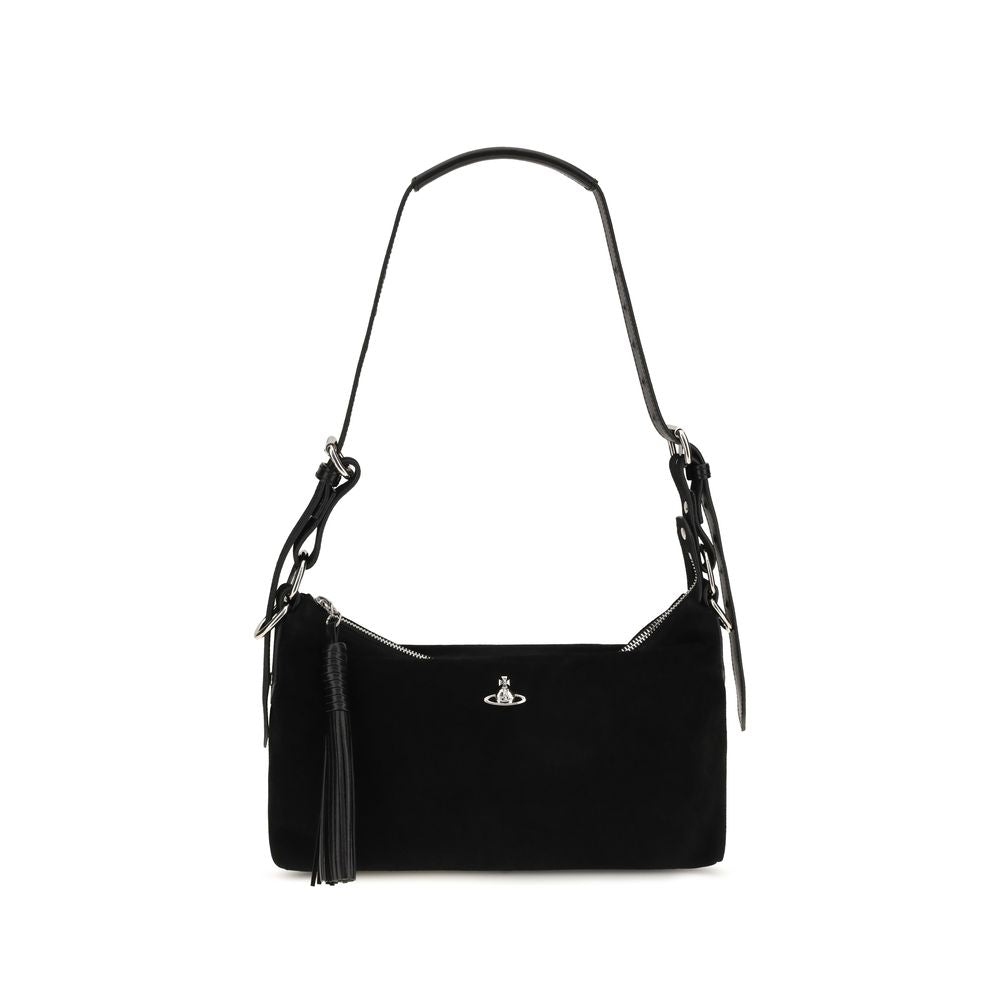 Sac à bandoulière en cuir suédé noir Vivienne Westwood Emma