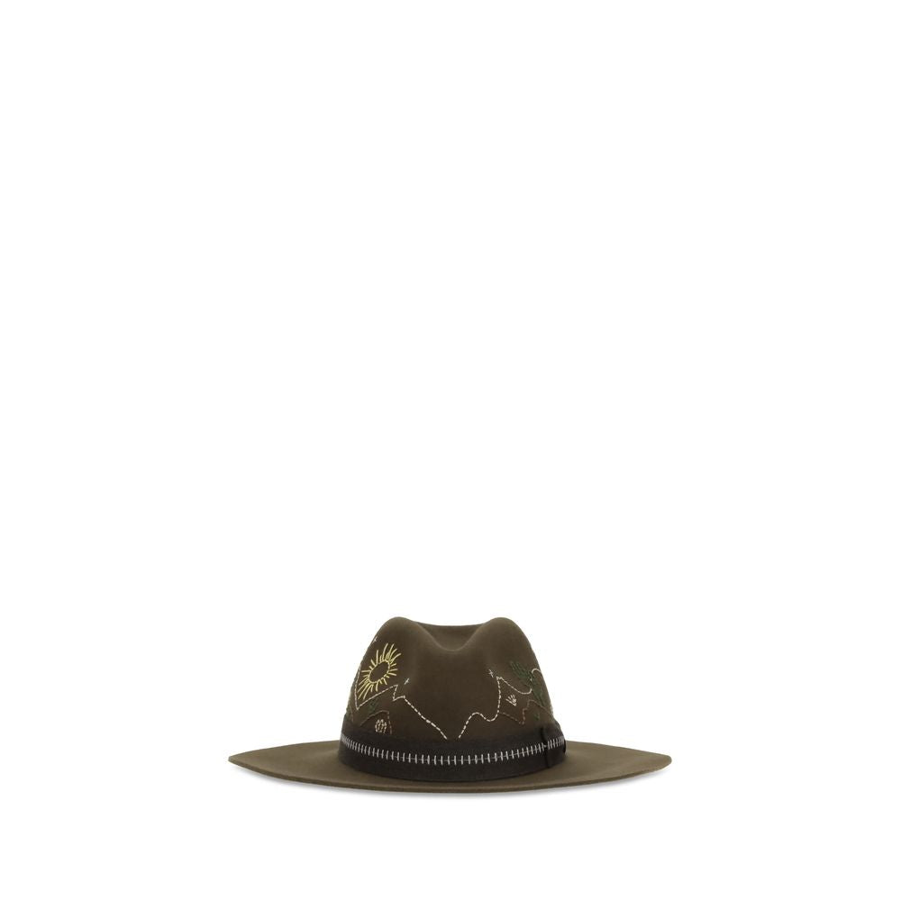 Golden Goose Bicolor Wool Oves Aries Fedora Hat