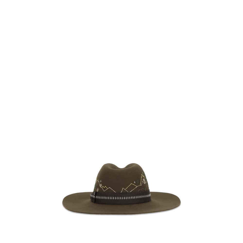 Golden Goose Bicolor Wool Oves Aries Fedora Hat