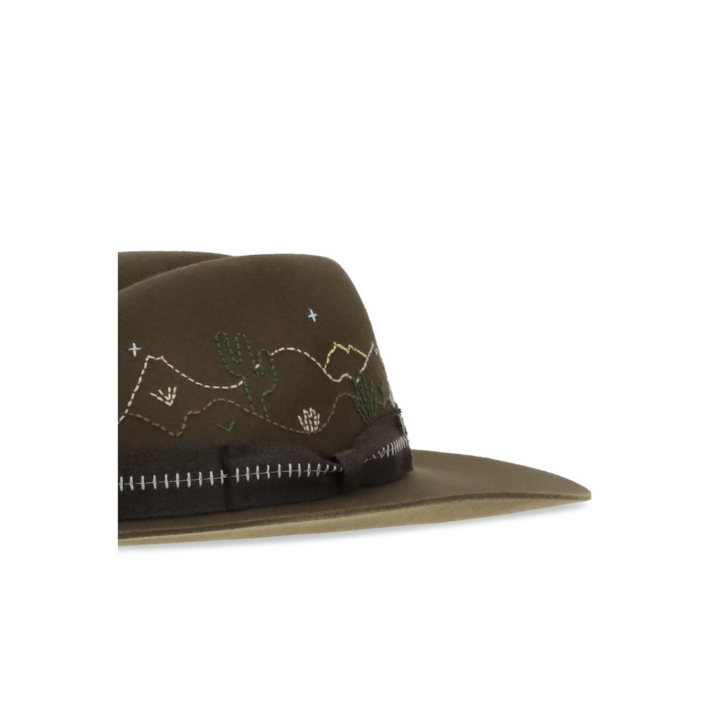 Golden Goose Bicolor Wool Oves Aries Fedora Hat