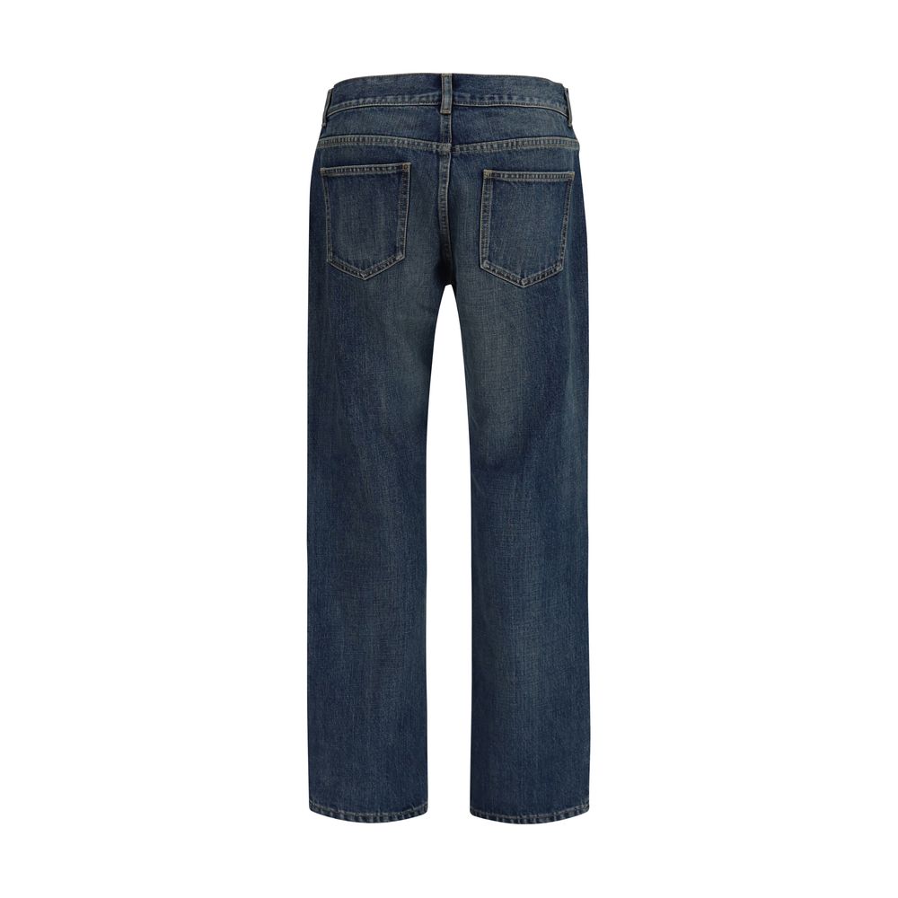 The Row Dinni Blue Cotton Relaxed Fit Jeans for Women