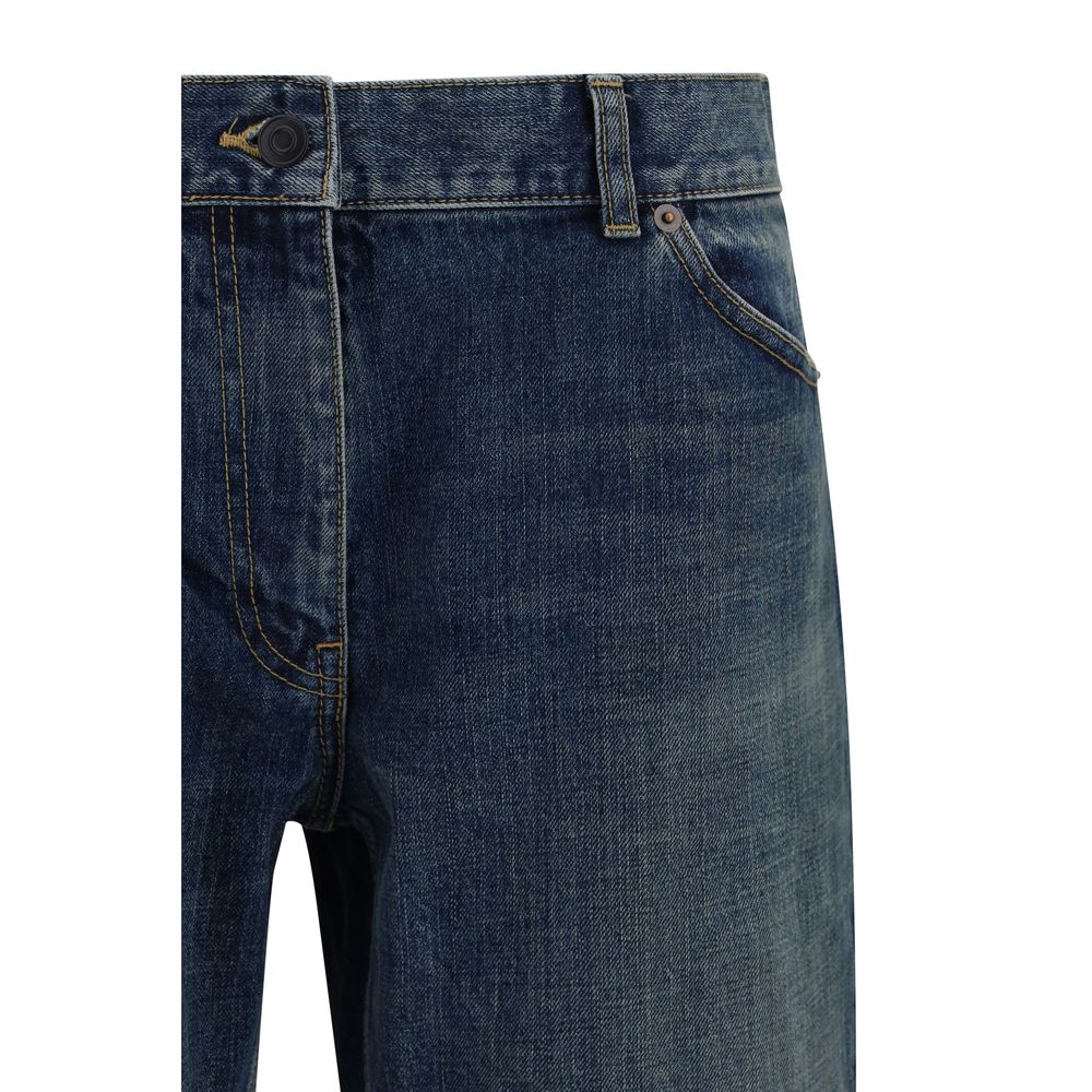 The Row Dinni Blue Cotton Relaxed Fit Jeans for Women