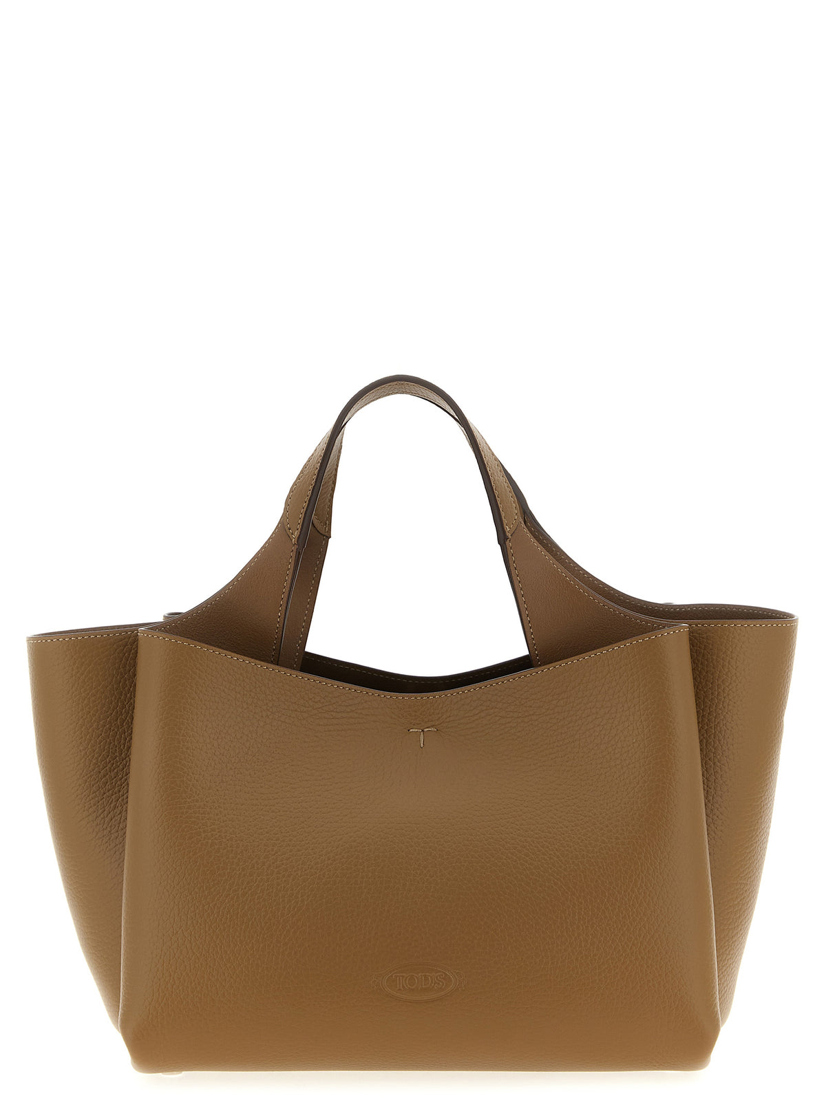 Tod's Brown Calfskin Handbag - Elegant Mini Grainy Leather