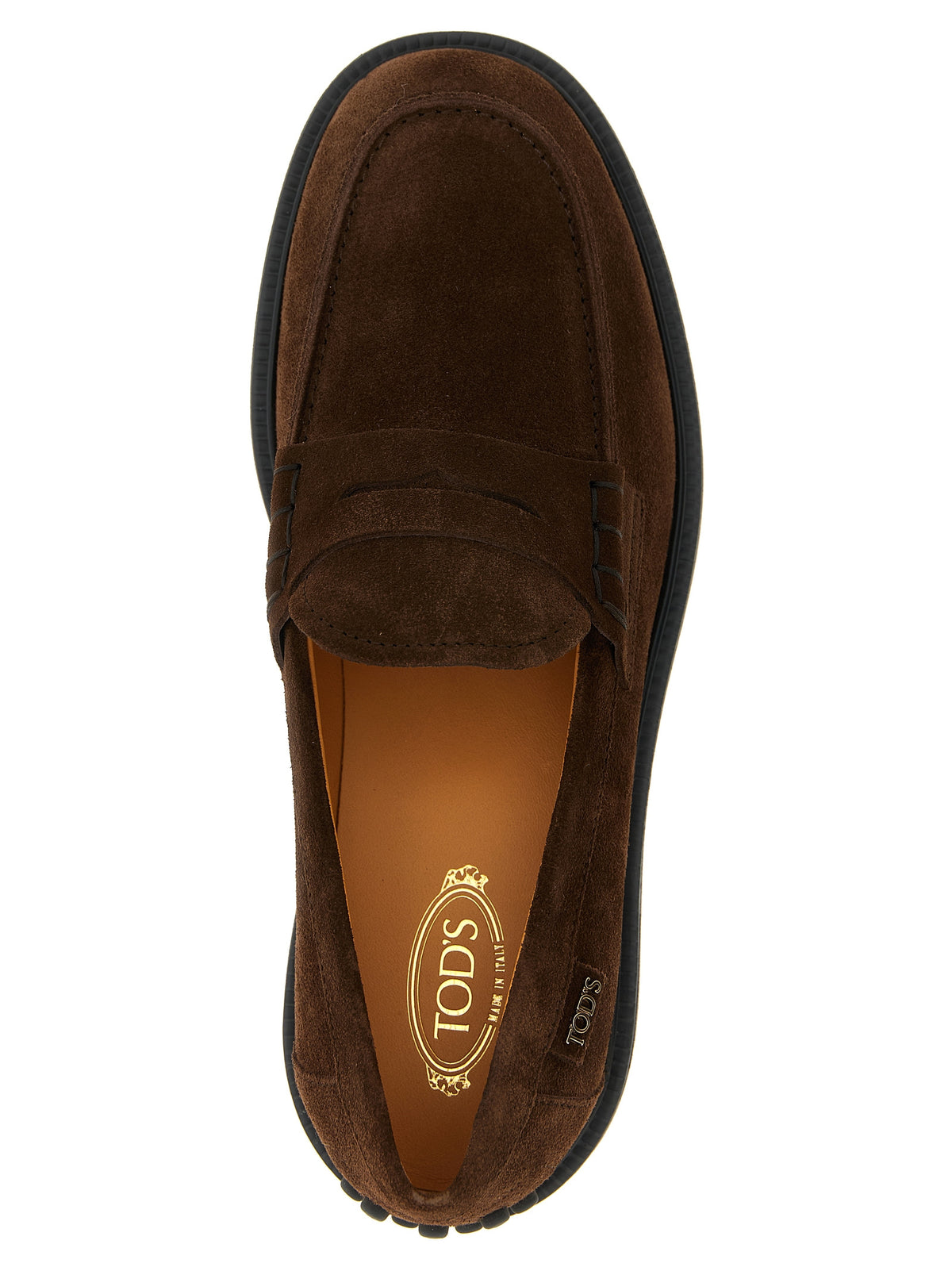 Tod's Brown Calfskin Slip-On Loafers - Gomma 20L