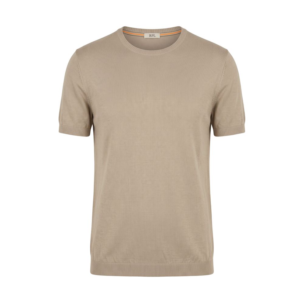 Roberto Pepe Luxury Beige Cotton Men Sweater