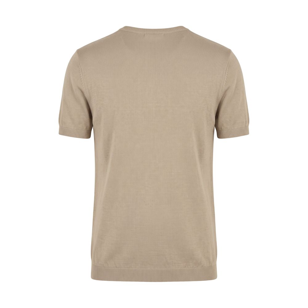 Roberto Pepe Luxury Beige Cotton Men Sweater