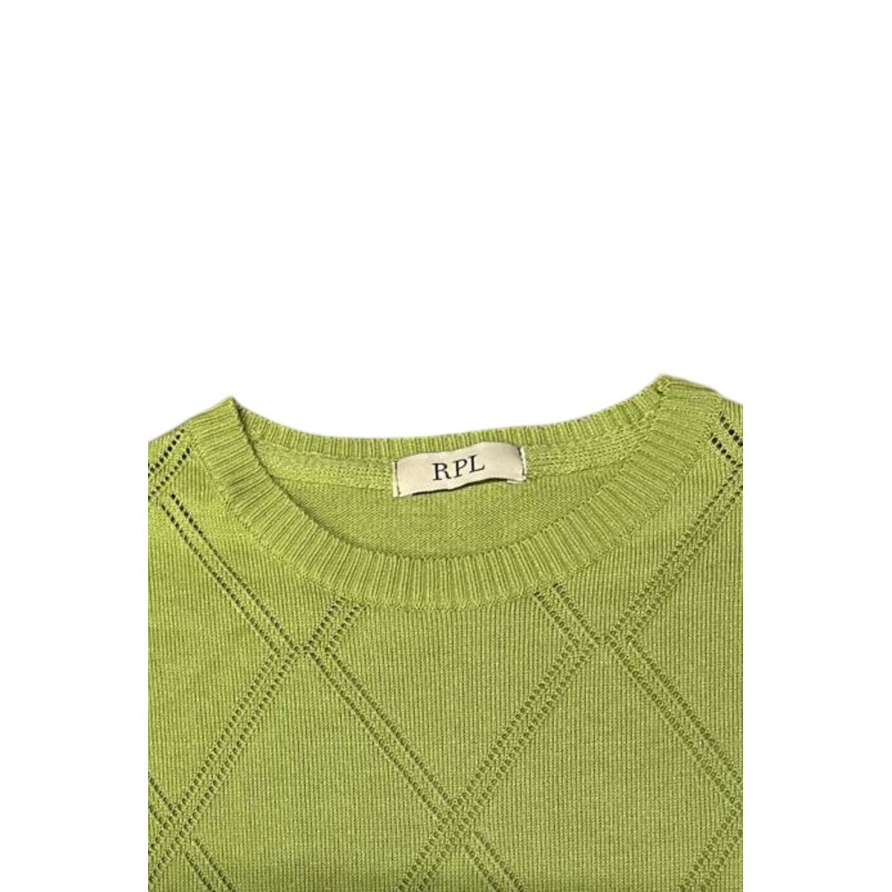Roberto Pepe Luxury Green Cotton Men Sweater