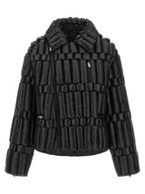 RAXXY Black Nylon Biker Jacket