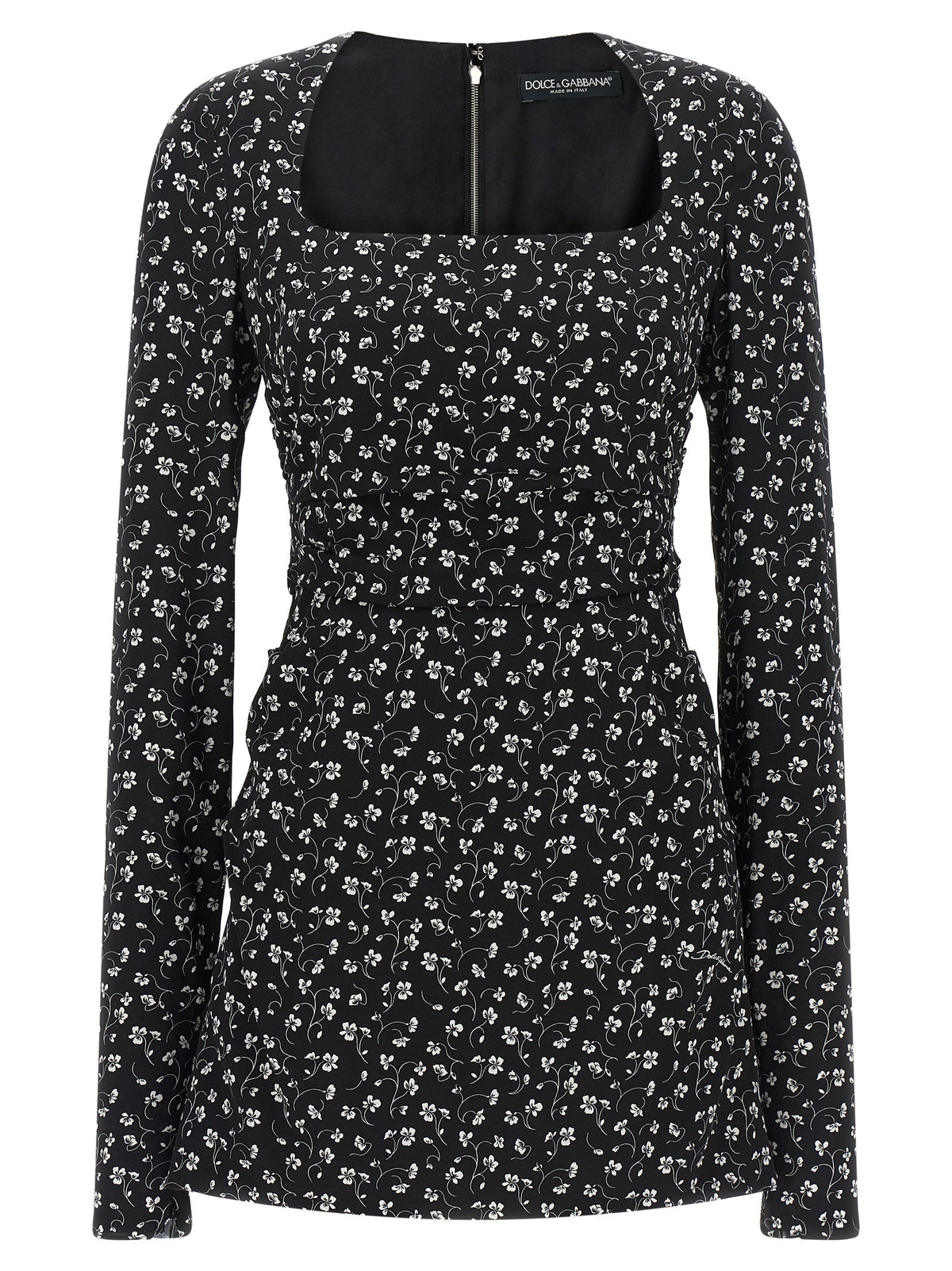 Dolce & Gabbana Black Silk Short Dress