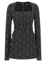 Dolce & Gabbana Black Silk Short Dress