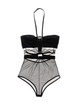 Nensi Dojaka Black Polyamide Bodysuit