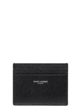 Saint Laurent Black Leather Cardholder