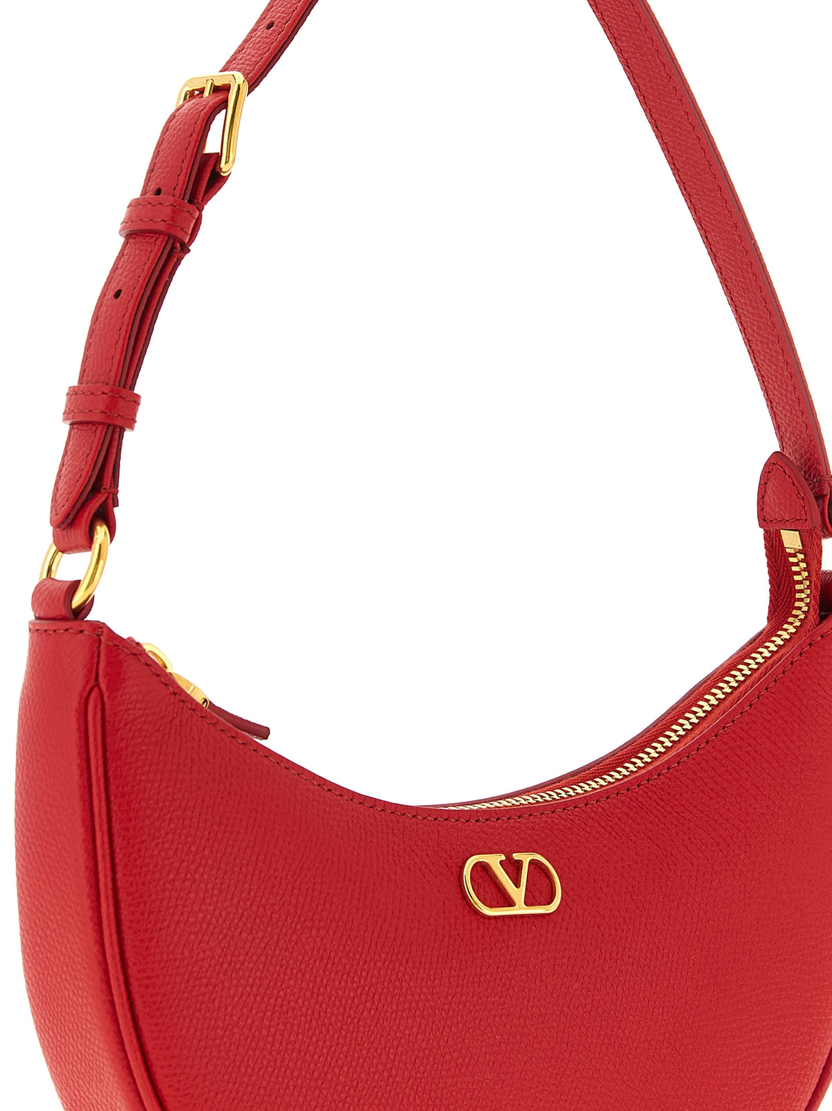Valentino Garavani Red Calfskin Shoulder Bag