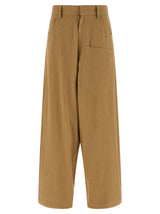 MAISON JEJIA Beige Cotton Casual Pants