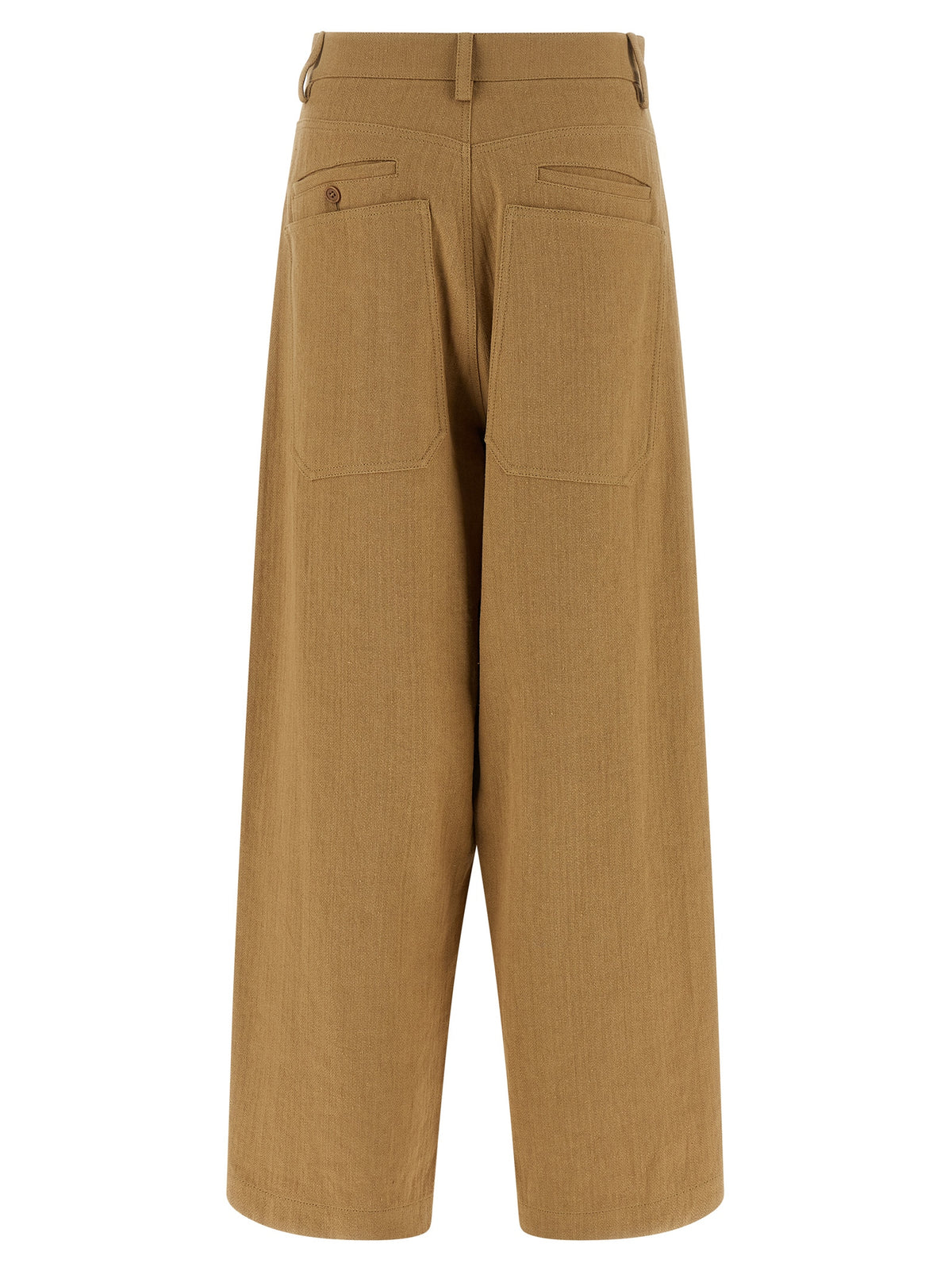 MAISON JEJIA Beige Cotton Casual Pants