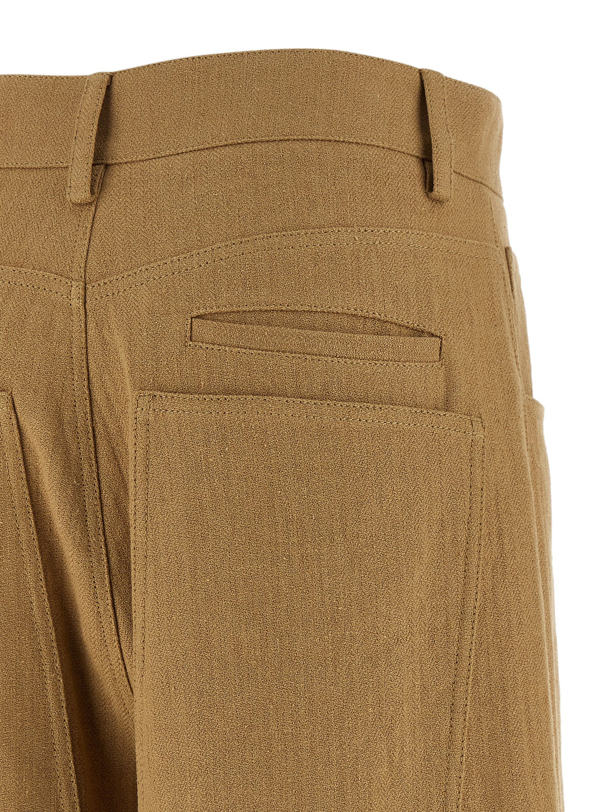 MAISON JEJIA Beige Cotton Casual Pants