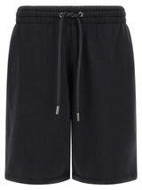 Off-White Black Cotton Bermuda Shorts