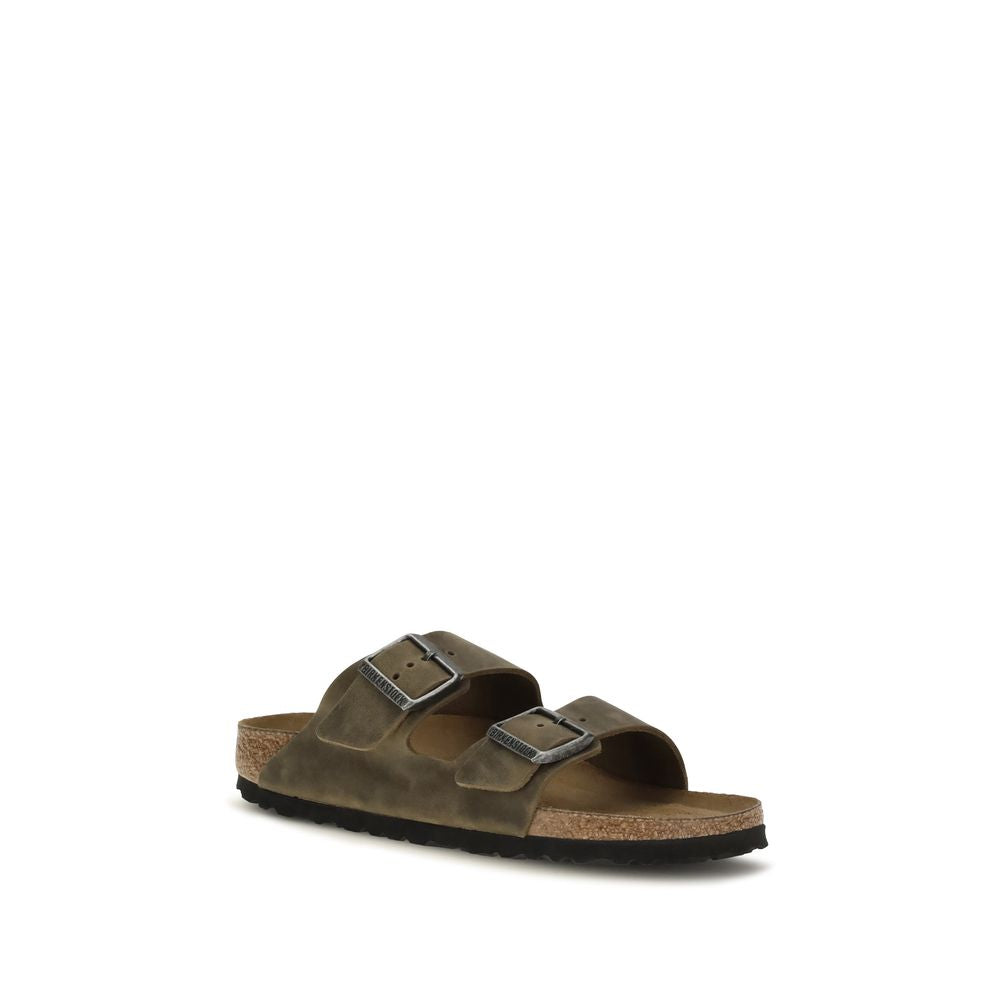 BIRKENSTOCK 1774 Bicolor Nubuc Leather Flat Sandals
