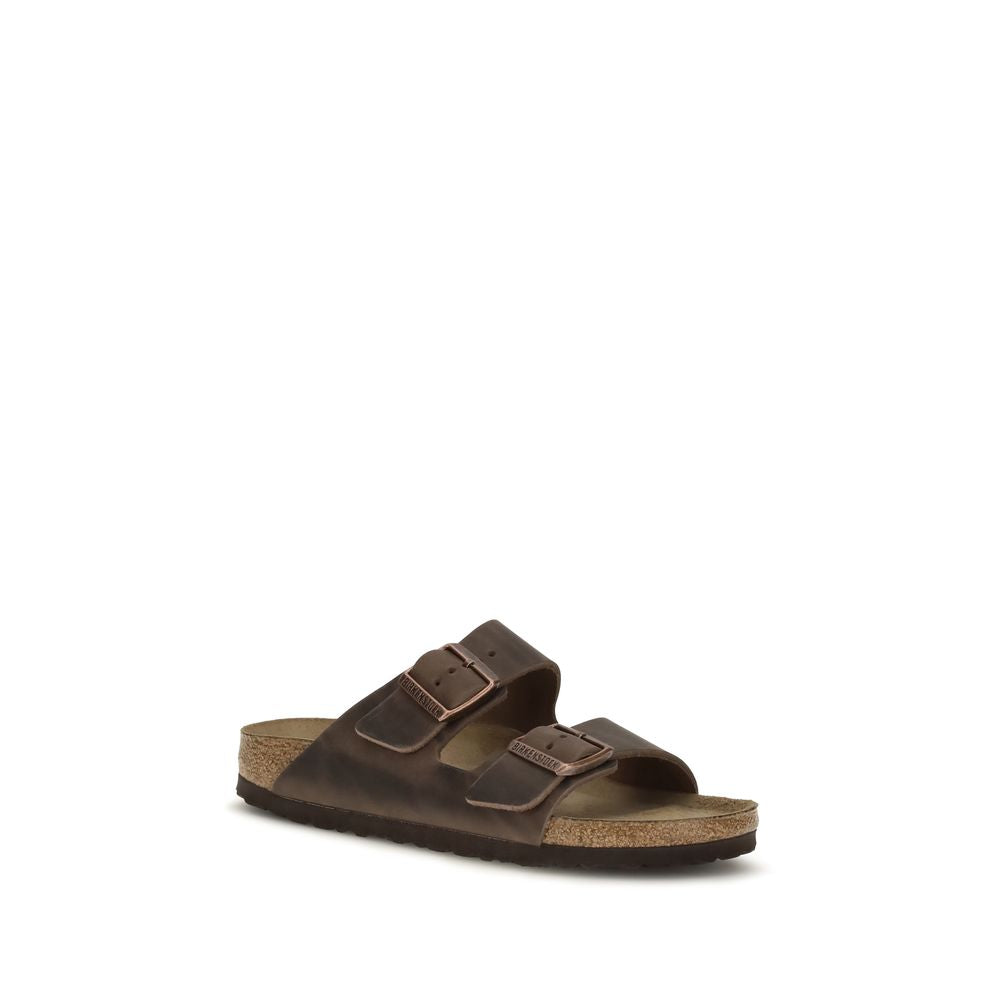 BIRKENSTOCK 1774 Brown Nubuc Leather Flat Sandals
