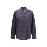 Marni Blue Cotton Pattern Shirt