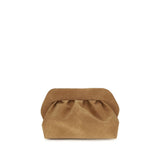 THEMOIRè Beige Suede Leather Clutch Bag