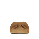 THEMOIRè Beige Nubuc Leather Clutch Bag