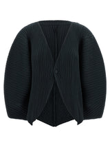 Issey Miyake Black Polyester Cardigan