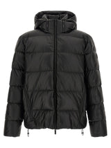 Moncler Black Leather Leather Jacket