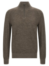 Brioni Brown Cashmere Cardigan
