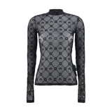 Marine Serre Black Polyamide Pattern Shirt