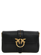 PINKO Black Calfskin Shoulder Bag