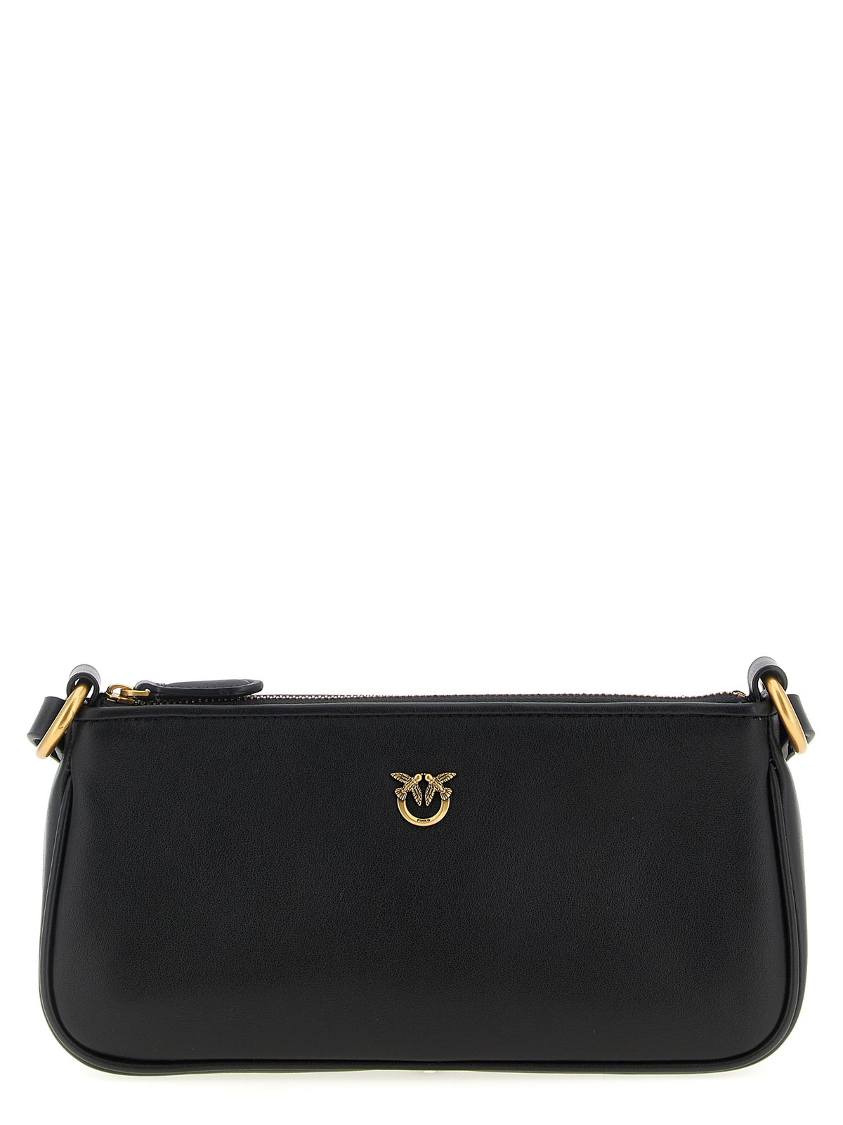 PINKO Black Goatskin Crossbody Bag