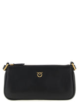 PINKO Black Goatskin Crossbody Bag