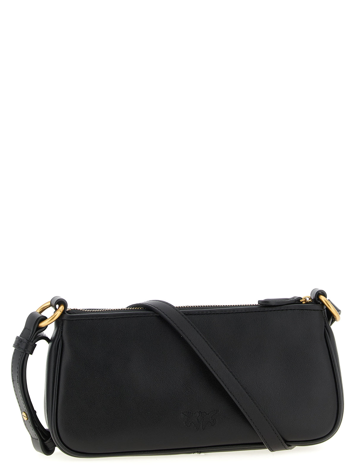 PINKO Black Goatskin Crossbody Bag