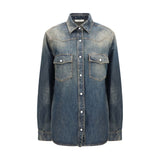 Fendi Blue Denim Shirt