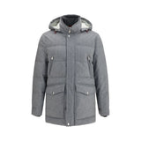 Brunello Cucinelli Gray Wool Oves Aries Full-Length Jacket