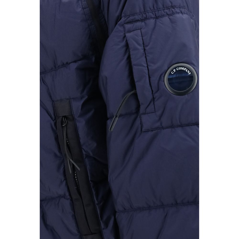 C.P. Company Blue Polyamide Shell Jacket - Lightweight Puffer