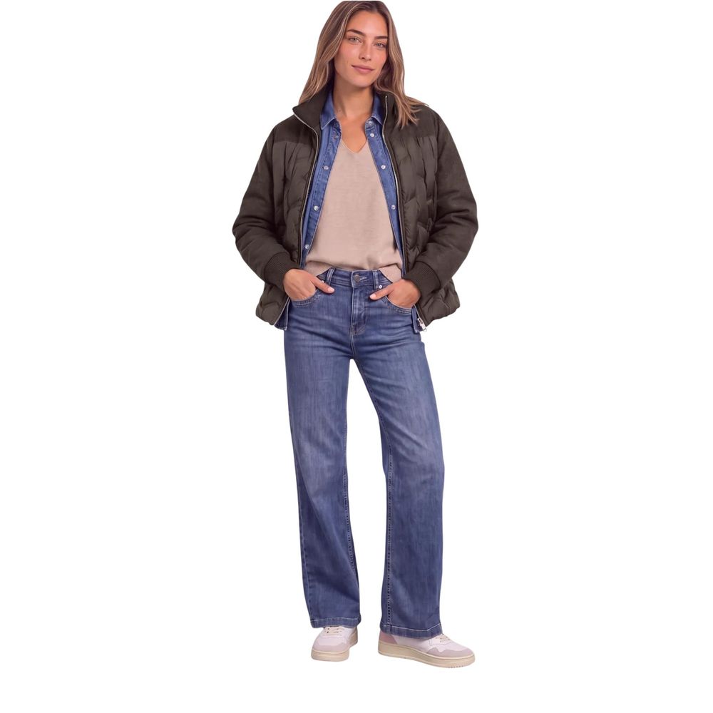 Street One Brown Polyester Full-Length Jacket