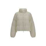 Gongdid Design Beige Polyester Full-Length Jacket