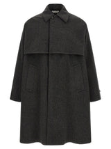 Jil Sander Gray Wool Coat