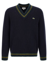 Lacoste Blue Wool Cardigan