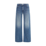 Mother Denim Blue Cotton Flared Jeans