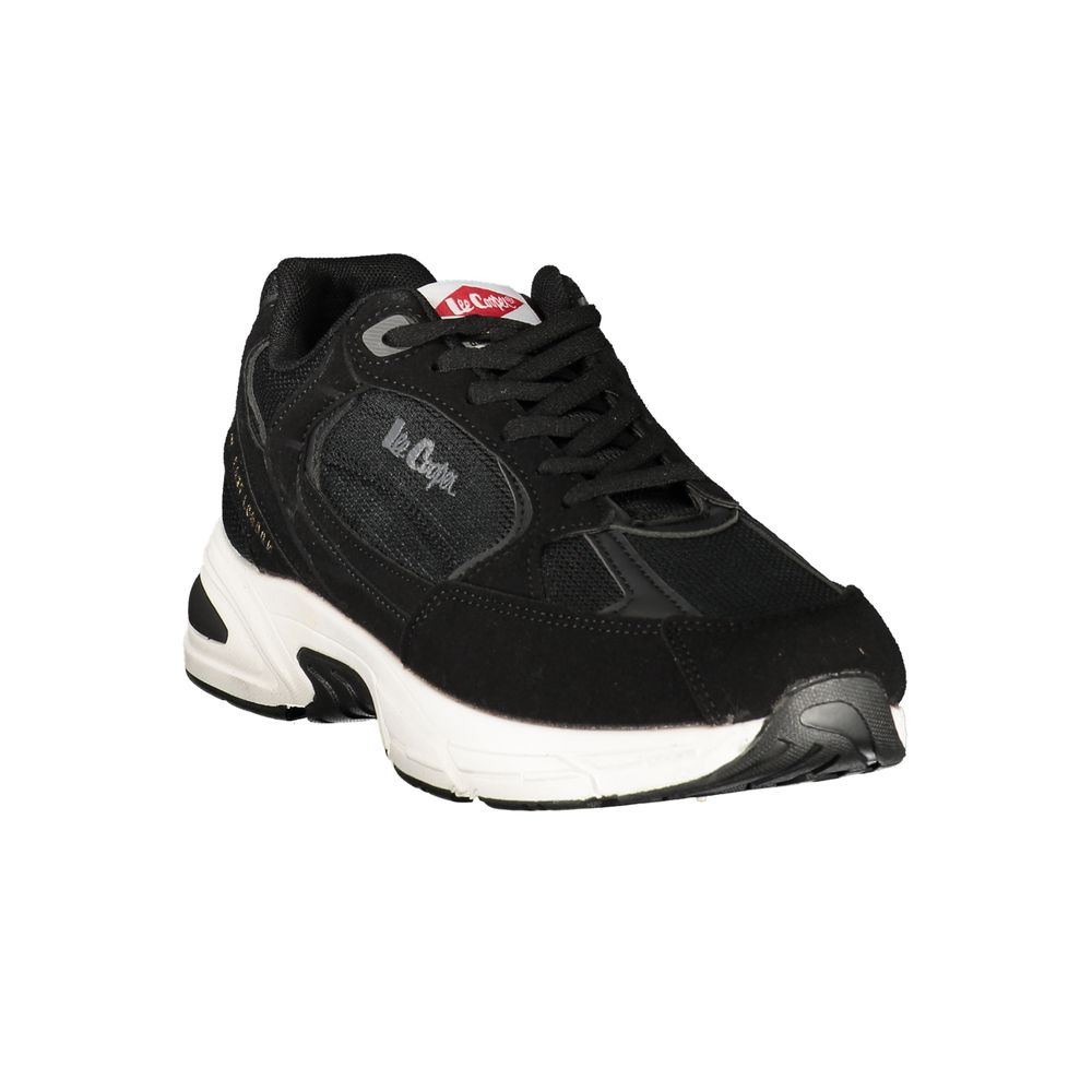 LEE COOPER Black Polyester Athletic Sneakers