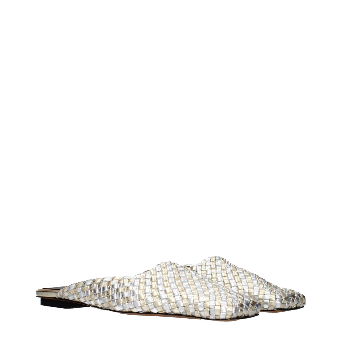 Stella McCartney Gray Leather Slippers