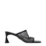 Stella McCartney Black Leather Stiletto Heel Sandals