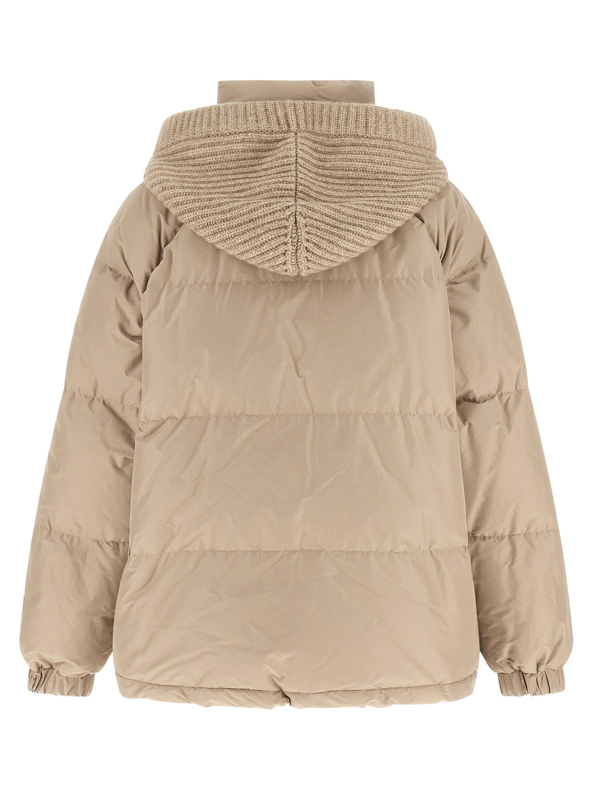 Brunello Cucinelli Beige Cotton Full-Length Jacket