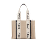 Chloé Beige Linen Tote Bag