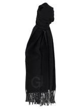 Ganni Black Wool Scarf